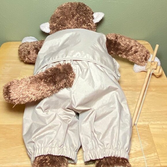 Build A Bear Monkey Plush Fisherman Safari Stuffed Animal 19” Tall BAB Doll - Picture 5 of 12